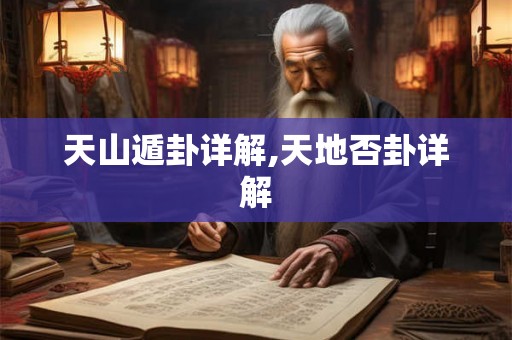 天山遁卦详解,天地否卦详解