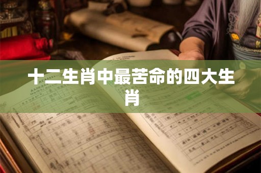 十二生肖中最苦命的四大生肖