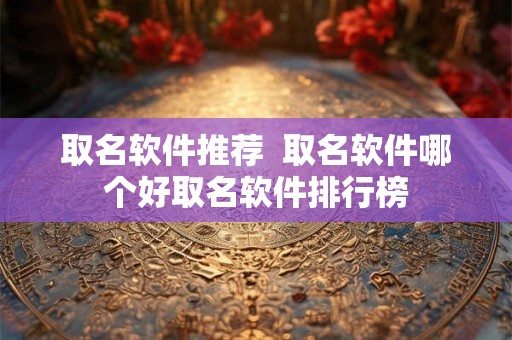 取名软件推荐  取名软件哪个好取名软件排行榜
