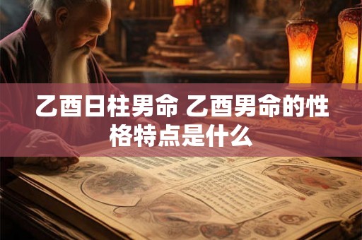 乙酉日柱男命 乙酉男命的性格特点是什么