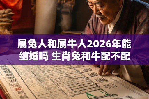 属兔人和属牛人2026年能结婚吗 生肖兔和牛配不配