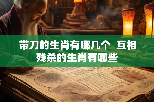 带刀的生肖有哪几个 互相残杀的生肖有哪些 带刀的生肖有哪几个 互相残杀的生肖有哪些