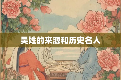 吴姓的来源和历史名人