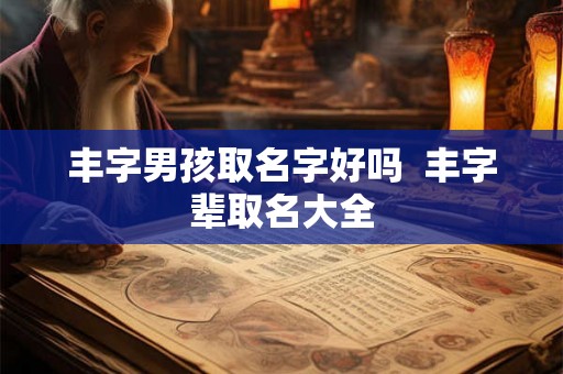 丰字男孩取名字好吗  丰字辈取名大全