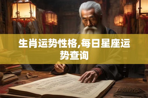 生肖运势性格,每日星座运势查询