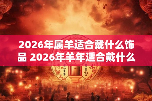 2026年属羊适合戴什么饰品 2026年羊年适合戴什么饰品 2026年属羊适合戴什么饰品 2026年羊年适合戴什么饰品
