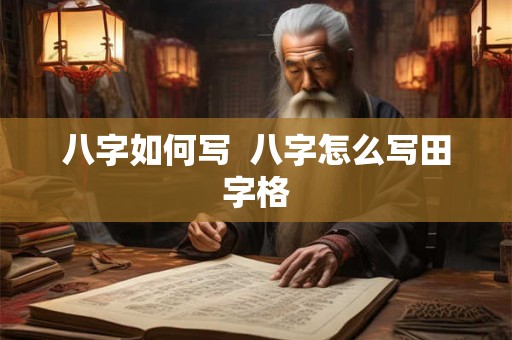 八字如何写  八字怎么写田字格