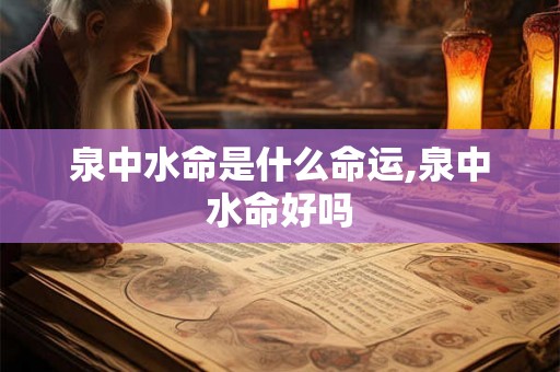 泉中水命是什么命运,泉中水命好吗