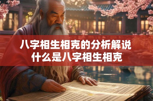 八字相生相克的分析解说 什么是八字相生相克