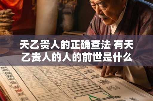 天乙贵人的正确查法 有天乙贵人的人的前世是什么