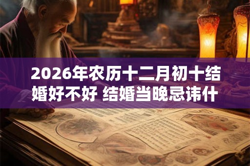 2026年农历十二月初十结婚好不好 结婚当晚忌讳什么