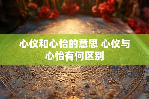 心仪和心怡的意思 心仪与心怡有何区别