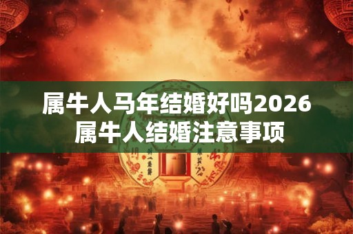 属牛人马年结婚好吗2026 属牛人结婚注意事项 属牛人马年结婚好吗2026 属牛人结婚注意事项