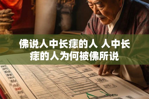 佛说人中长痣的人 人中长痣的人为何被佛所说