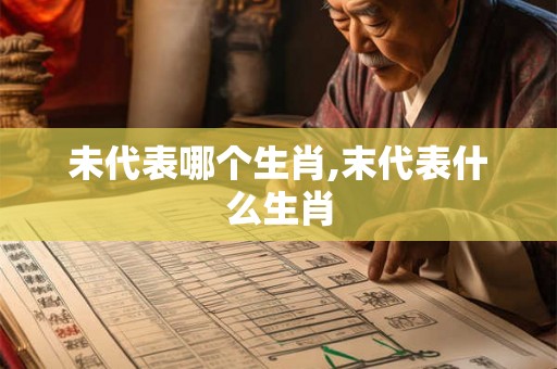 未代表哪个生肖,末代表什么生肖