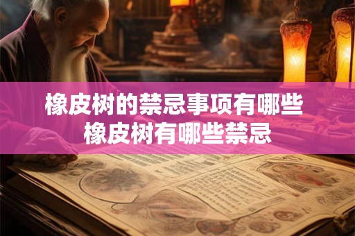 橡皮树的禁忌事项有哪些 橡皮树有哪些禁忌