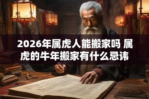 2026年属虎人能搬家吗 属虎的牛年搬家有什么忌讳