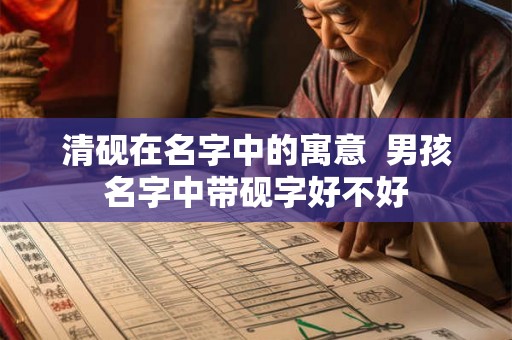 清砚在名字中的寓意  男孩名字中带砚字好不好