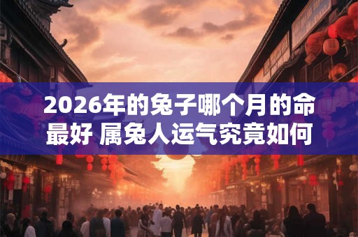 2026年的兔子哪个月的命最好 属兔人运气究竟如何