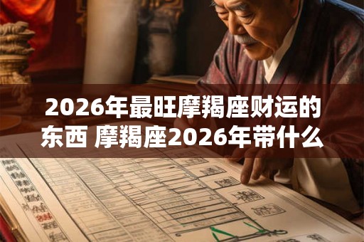 2026年最旺摩羯座财运的东西 摩羯座2026年带什么有财