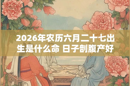 2026年农历六月二十七出生是什么命 日子剖腹产好吗