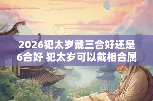 2026犯太岁戴三合好还是6合好 犯太岁可以戴相合属相吗