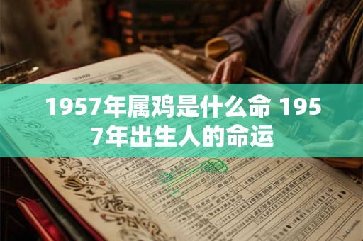 1957年属鸡是什么命 1957年出生人的命运 1957年属鸡是什么命 1957年出生人的命运