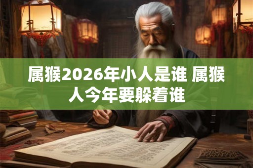 属猴2026年小人是谁 属猴人今年要躲着谁