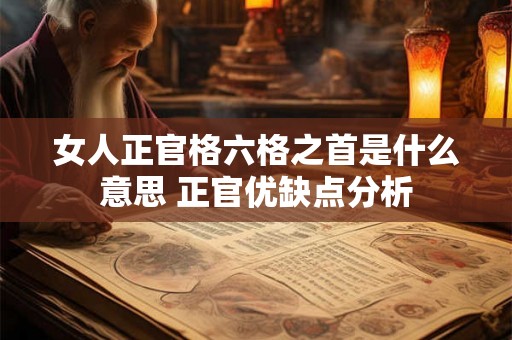 女人正官格六格之首是什么意思 正官优缺点分析