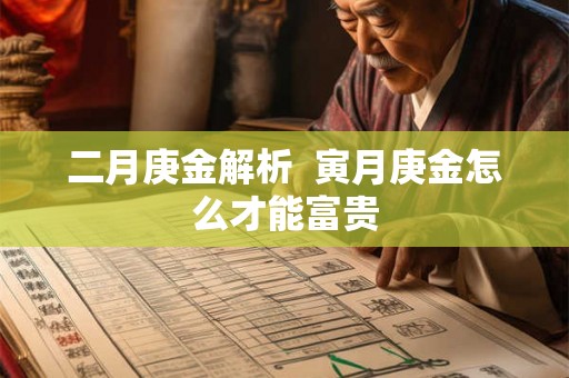 二月庚金解析  寅月庚金怎么才能富贵