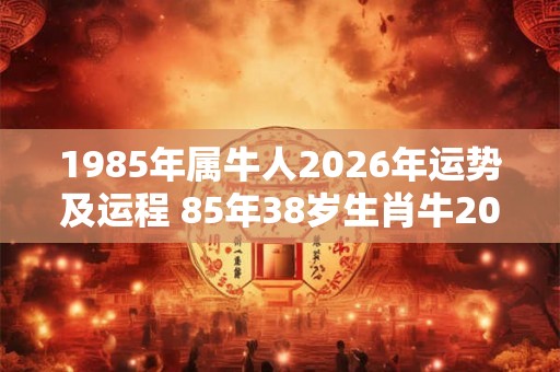 1985年属牛人2026年运势及运程 85年38岁生肖牛2026年每月运势 1985年属牛人2026年运势及运程 85年38岁生肖牛2026年每月运势