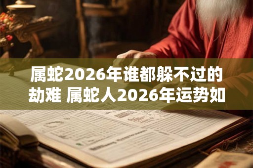 属蛇2026年谁都躲不过的劫难 属蛇人2026年运势如何