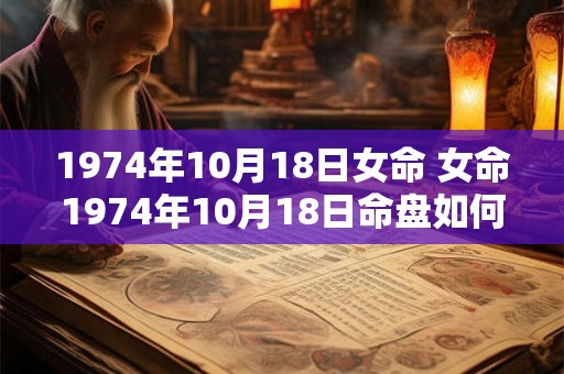 1974年10月18日女命 女命1974年10月18日命盘如何