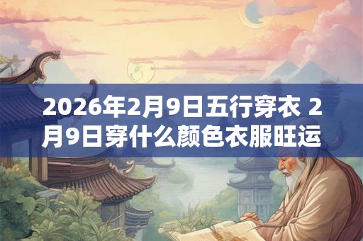 2026年2月9日五行穿衣 2月9日穿什么颜色衣服旺运 2026年2月9日五行穿衣 2月9日穿什么颜色衣服旺运