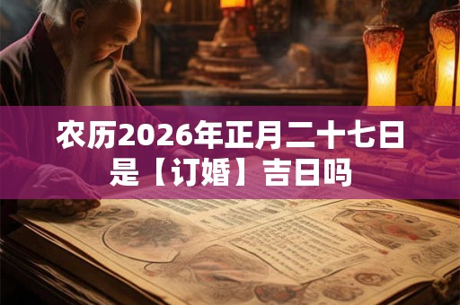 农历2026年正月二十七日是【订婚】吉日吗