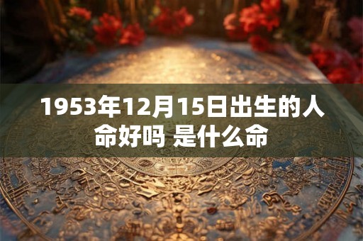 1953年12月15日出生的人命好吗 是什么命