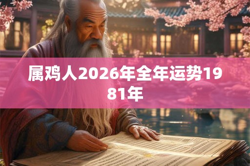 属鸡人2026年全年运势1981年 属鸡人2026年全年运势1981年