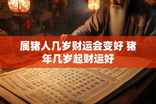 属猪人几岁财运会变好 猪年几岁起财运好