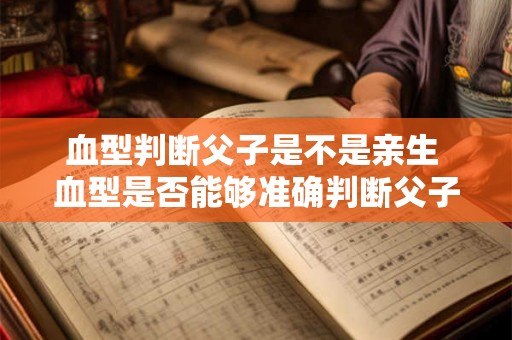 血型判断父子是不是亲生 血型是否能够准确判断父子亲缘关系