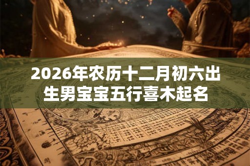 2026年农历十二月初六出生男宝宝五行喜木起名