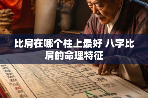 比肩在哪个柱上最好 八字比肩的命理特征