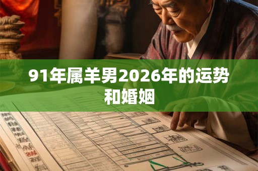 91年属羊男2026年的运势和婚姻