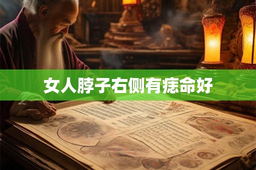 女人脖子右侧有痣命好