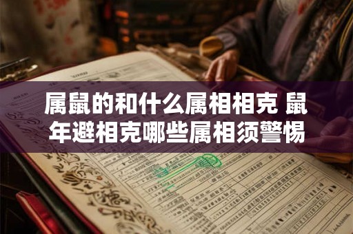 属鼠的和什么属相相克 鼠年避相克哪些属相须警惕
