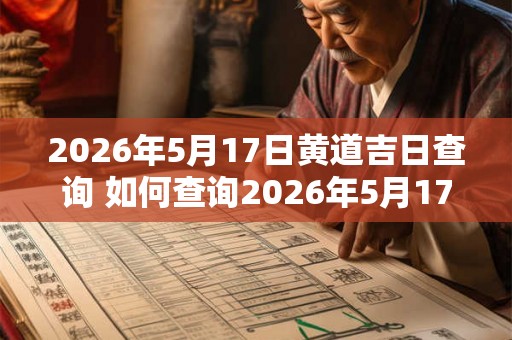 2026年5月17日黄道吉日查询 如何查询2026年5月17日黄道吉日