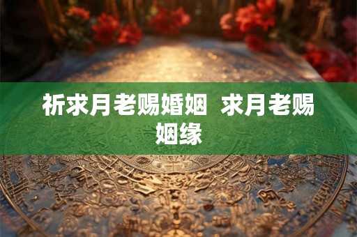 祈求月老赐婚姻  求月老赐姻缘