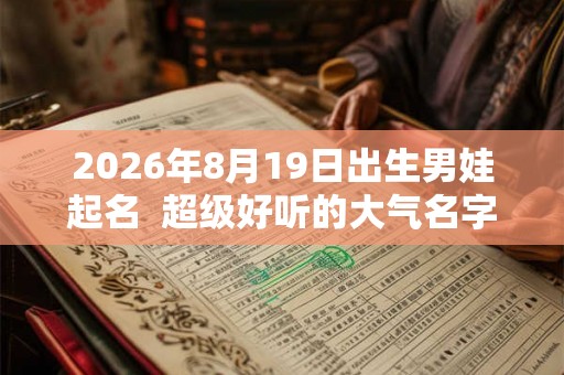 2026年8月19日出生男娃起名 超级好听的大气名字 2026年8月19日出生男娃起名 超级好听的大气名字