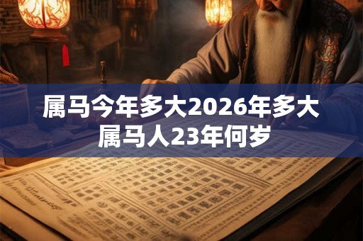 属马今年多大2026年多大 属马人23年何岁 属马今年多大2026年多大 属马人23年何岁