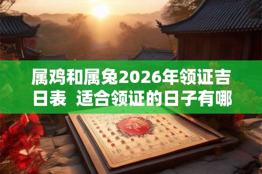 属鸡和属兔2026年领证吉日表 适合领证的日子有哪些 属鸡和属兔2026年领证吉日表 适合领证的日子有哪些