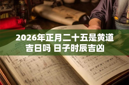 2026年正月二十五是黄道吉日吗 日子时辰吉凶